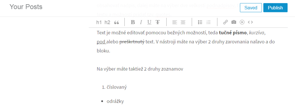 Ďalšie možnosti editovania textu