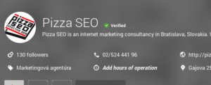 Pizza SEO - overený lokálny výsledok