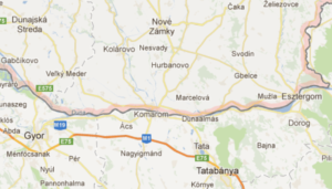 Mapa - cielime lokálne na región Komárno