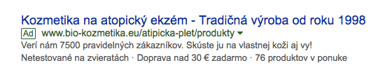 specificka reklama ukazka